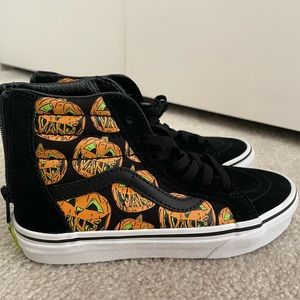 Vans glow in the dark pumpkin Halloween shoes